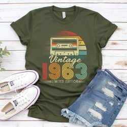 60th Birthday Shirt,Vintage 1963 Shirt,60th Birthday Gift For Women,60th Birthday Gift For Men 2