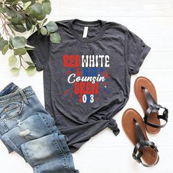 Red White Blue Cousins Crew Shirt, 4th Of July Shirt, Matching Cousin Crew Shirt, American Flag Tee, USA Family Shirt