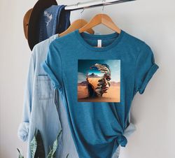 Artistic Women's Face T-shirt, Desert T-shirt, Artist Shirt, Adventure ,Painter Tee, Artwork Tee Shirt, Gift For Art Lov