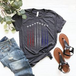 Red White Blue Air Force Flyover Men's T-shirt Air Force Shirt, Airplane Show Shirt, Independence Day Shirt, Freedom Shi