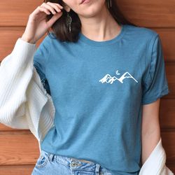 Mountain Shirt, Mountain Silhouette Shirt, Camp Outdoors, Nature Campers T-Shirt, Tent Forest Camper