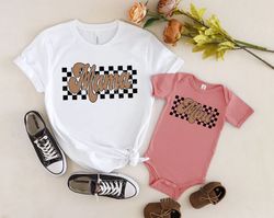 Mama Mini Checkered Sweatshirt,Mama Mini Retro Shirt,Mama And Me shirt,Family Checkered Shirts,Mommy And Me