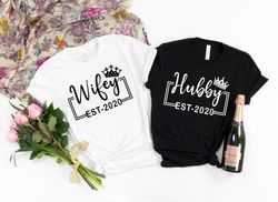 Wifey and Hubby Shirt, Wedding Party Shirt, Honeymoon Shirt,Wedding Shirt
