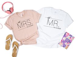 Mr and Mrs Shirt,Mr and Mrs, Just Married Shirt, Honeymoon Shirt, Wedding Shirt, Wife and Hubs Shirts