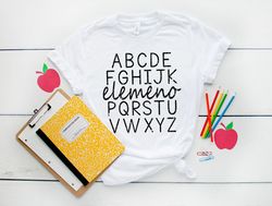 Alphabet Elemeno Shirt,Happy First Day of School Shirt,Teacher Gift,Gift for Teachers,