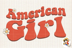 American Girl ,4th Of July Sublimation