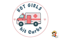 Hot Girls Hit Curbs Ambulance Graphics