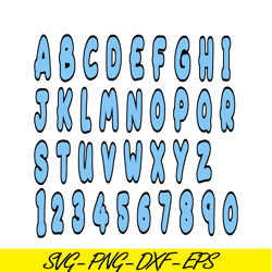 Bluey Alphabet SVG PNG DXF EPS Bluey Design SVG Bluey Vibes SVG