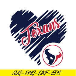 Houston Texans Blue Heart SVG PNG DXF EPS, Football Team SVG, NFL Lovers SVG NFL230112369