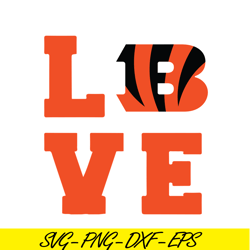 Love Bengals NFL SVG PNG EPS, National Football League SVG, NFL Lover SVG