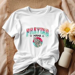 Retro Praying Mama Skeleton Hand Shirt