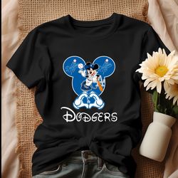 Disney Mickey Loves Los Angeles Dodgers Heart Shirt