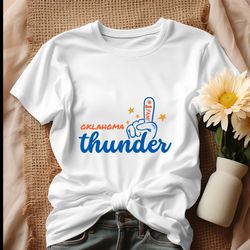 Okc Thunder Basketball No 1 Fan Finger Shirt