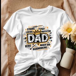 Funny Dad Man Of God Fathers Day Shirt