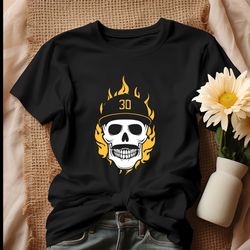 Flaming Pirate Skull Baseball MLB Shirt