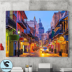 new orleans wall street canvas wall art painting,canvas wall art, french quarter new orleans art,canvas posters,wall dec