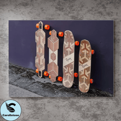 skateboard wall canvas wall art,urban canvas print,extreme sports art,skater wall decor,great for skateboarders and urba