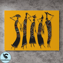 Stunning African Women Canvas,Embracing Cultural Beauty In Vibrant Colors,Ethnic Wall Decor For Contemporary African-Ins