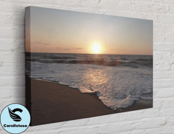 sunset in ocean city canvas, canvas wall art canvas design, home decor ready to hang