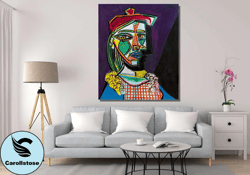 Pablo Picasso Poster, Pablo Picasso Canvas Wall Art, Picasso Print Art, Luxury Canvas, Modern Wall Art, Gift For Her, Pi
