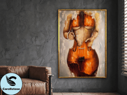 cello wall decor, music wall art, cello and woman, woman wall decor, cello poster, wall art canvas design, framed canvas