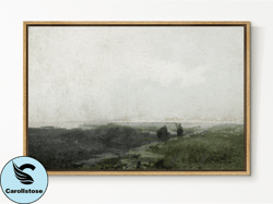 southandart vintage landscape wall art, framed canvas art print with hanging kit