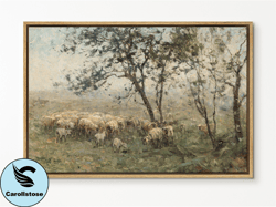 vintage landscape framed canvas print , large framed canvas print with hanging kit
