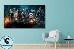 Darkseid vs Thanos Arm Wrestling Portrait Canvas  , Marvel Superheroes Avengers Print, Wall Art, Home Decor