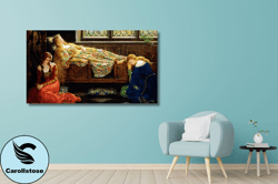 John Collier,The Sleeping Beauty,  Canvas,art prints,Vintage art,canvas wall art,famous art prints