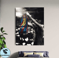 Lionel Messi Barcelona FC Legend Football Soccer Sports Modern Framed Canvas Wall Art   Print Home,Office Decor Gift Mes
