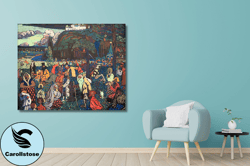 Wassily Kandinsky Canvas Wall Art,Kandinsky The Colorful Life Art Print,Expressionism,Abstract art,Canvas  ,Panel Home O