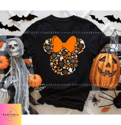 Disney Minnie Mouse Halloween Ghosts Pumpkins Spiders tShirt , halloween Shirt , halloween family, trick or treat, Hallo