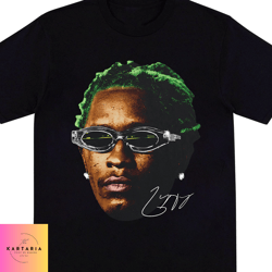 Vintage YOUNG Style THUG T-Shirt , Concert Merch Rap Tee Thugger Slime Season, Green Rare Hip Hop Graphic Print