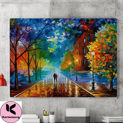 chicago night scene canvas wall art painting, cityscape wall art, canvas wall art, canvas wall art, wall decor, home dec