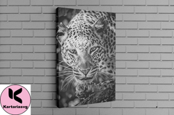 leopard on the hunt print on canvas, leopard canvas, leopard painting, leopardprint, canvas wall art canvas design, home