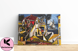 Pablo Picasso - Mediterranean Landscape Canvas, Wall Art Canvas Design, Home Decor Ready To Hang