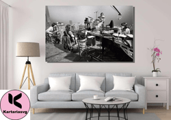 The Beatles Canvas Wall Art, Beatles Poster, Home Decor Hand Made Canvas Print  Home Gift The Beatles Poster Recording S