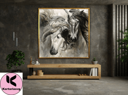 bronco wall art, horse canvas art, animal wall art, canvas wall art, horse poster, wall art canvas design, framed canvas
