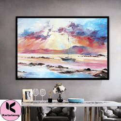 abstract landscape print, prints wall art, canvas art giclee print, large painting, living room wall art, abstract paint