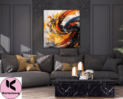 original abstract color splash oil painting on canvas, multicolour abstract print,color minimalist painting on canvas,wa