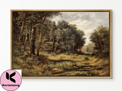 vintage landscape canvas art , large framed canvas print with hanging kit