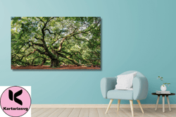 angel oak tree canvas wall art large canvas wall art old tree print nature wall art living room large oak tree of life a