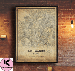 Katy Map Print , Katy Map , Texas Map Art , Katy City Road Map Poster , Vintage Gift MapCanvas Print Wall Decor, Wall Ar