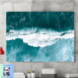 air wave beach canvas wall art painting, landscape wall art, marine photography, frame art, marine home decoration