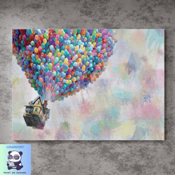 Balloon Canvas Wall Art Painting, Balloon Wall Decoration, Movie Poster, Teen Room Wall Decoration, Home Decoration