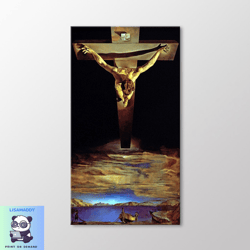 Christ of Saint John of the Cross by Salvador Dali Canvas Wall Art, Salvador Dali Paintings, Dali Print, Christian Wall