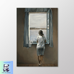 Woman At The Window by Salvador Dali Canvas Wall Art
