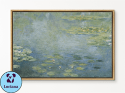 EasySuger Claude Monet Framed Canvas Print , Water Lilies, 1840,1926