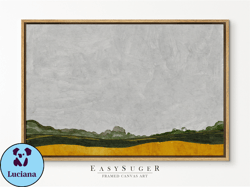 easysuger minimalist field landscape oil painting framed canvas print