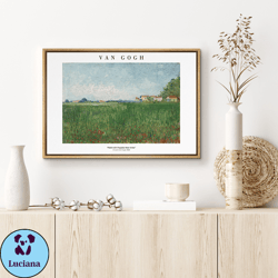 EasySuger Vintage Lake and Mountain Wall Art, Landscape Framed Large Gallery Art, Minimalist Art Ready to Hang  with han